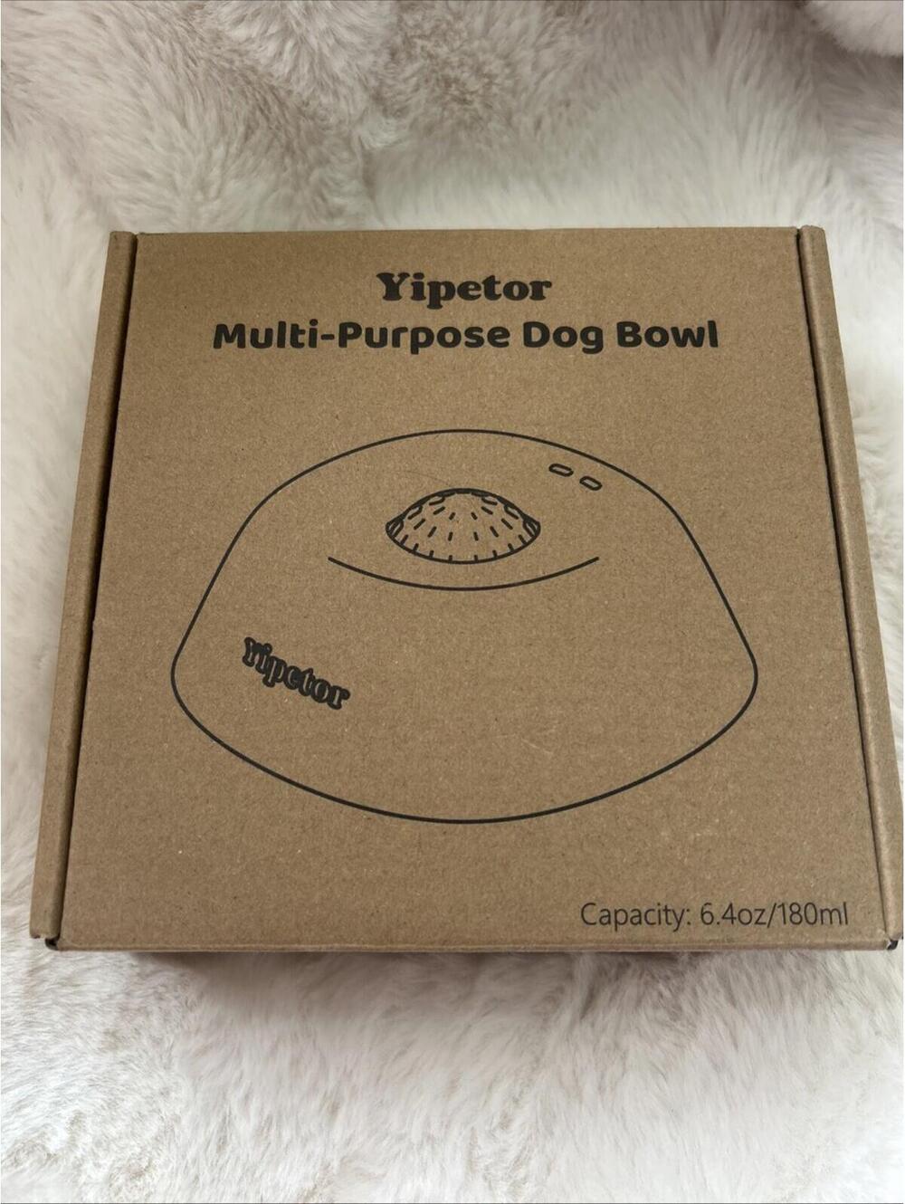 Yipetor Slow Feeder Dog Bowl with Rolling Ball - No Spill Treat Dish NEW IN BOX! - Picture 3 of 7